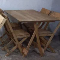 دو عدد میز ۴نفره چوبی نو