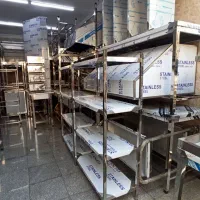 میزکارسینک بردینگ هودکابینت قفسه ترولی صنعتی استیل