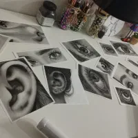 اموزش و کشیدن نقاشی سیاهقلم طراحی چهره