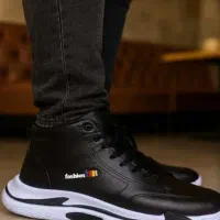 کفش ساقدار مردانه مشکی مدل EMTO