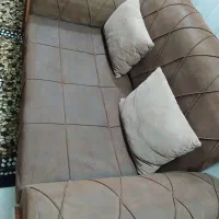 مبل هفت نفره قهوه ای|مبلمان خانگی و میز عسلی|رشت, سلیمانداراب|دیوار