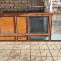 درب آلومینیومی با کیفیت قدیمی قهوه ای،در سروستان|مصالح و تجهیزات ساختمان|شیراز, پودنک|دیوار