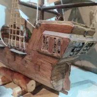 کشتی بادبانی دست ساز چوبی|مجسمه، تندیس، ماکت|تبریز, |دیوار