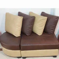 مبل چرم 9 نفره بسیار سالم