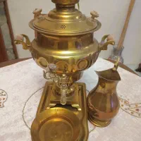 سماور دوشیر طلایی قدیمی