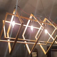 لوستر چوبی کافه