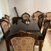 مبل ۷ نفره سلطنتی بهمراه میز ناهار خوری ۸ نفره|مبلمان خانگی و میز عسلی|چالوس, |دیوار