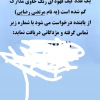 اطلاعیه یه کیف قهوه رنگ درحوالی باقرشهر حاوی