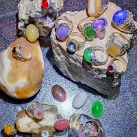 ((انگشتر نقره مردانه و زنانه))