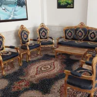 مبلمان سلطنتی ۹نفره دسته دار تمیز|مبلمان خانگی و میز عسلی|یزد, |دیوار