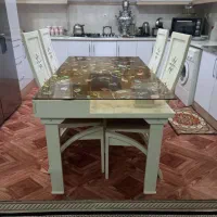 فروش میز سندلی ۴نفری غذا  خوری تمام چوب