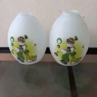 دو عدد حباب شیشه ای لوستر پسرانه