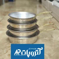 تابه روحی چکشی ۴ تایی دسته طلایی