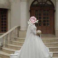 لباس عقدوعروسی ساتن آمریکایی