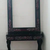 قاب آینه و شمعدان در حد نو
