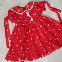 پیراهن عروسکی خالخالی