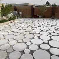 موزاییک باربیکیو نرده باغی دور درختی ابنما بتنی