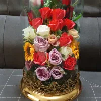 گل مصنوعی شیشه ای بزرگ|گل مصنوعی|قم, نیروگاه|دیوار