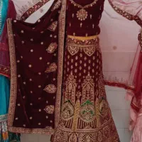 لباس هندی بادوعددشال مخمل