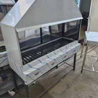 کباب پز گازی منقل گازی در دهنه ومتراژ مشتری با هود
