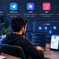 برنامه نویس ربات تلگرام و بله پلاگین n8n وAI Agent