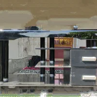میز تلویزیون شیشه ای سالم با ارسال