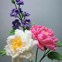 گلدان کوچک فانتزی بافتنی