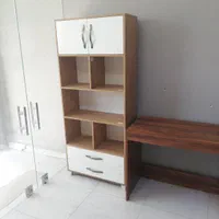 قفسه ویترین کتابخانه دو درب دو کشاب|کتابخانه، شلف، قفسه‌های دیواری|اصفهان, عطار نیشابوری|دیوار