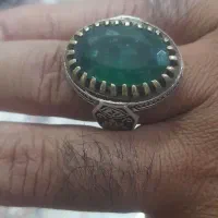 انگشتر نقره جواهراتی اصل (زمرد)