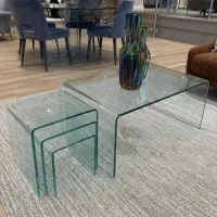 ست جلومبلی شیشه خم با 3 عسلی - تولیدی