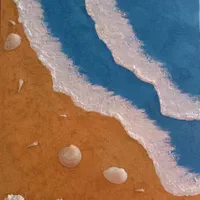 نقاشی روی بوم دریا