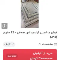 فرش ۱۲ متری گل برجسته|فرش|قائم‌شهر, |دیوار