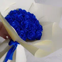دسته گل رز ابی۱۴شاخه