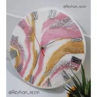 ساعت رزینی|ساعت دیواری و تزئینی|بهرمان, |دیوار