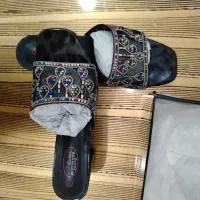 صندل نگین دار پاشنه کوتاه سایز ۳۷ از دبی