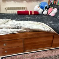 تختخواب دونفره دارای چهار کشو|تخت و سرویس خواب|تهران, خاک سفید|دیوار