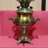 سماورذغالی 2لیتری برنجی درجه یک وقوری شلقمی بخانید|کلکسیون اشیاء عتیقه|کرمانشاه, |دیوار