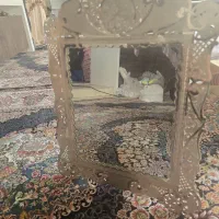آینه شمعدانی طرح نقره دو آینه بزرگ وکوچک