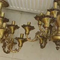 دو تا لوستر برنزی اعلا و شیک ۱۲ شعل