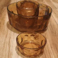 هفت پارچه عسلی رنگ  قدیمی فرانسه