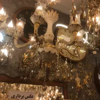 لوستر برنزی طلا سفید|لوستر و چراغ آویز|اردبیل, |دیوار