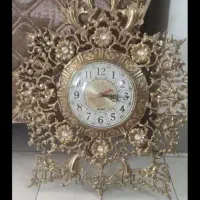 ساعت دیواری برنزی نگین دار