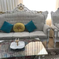 مبل سلطنتی ۷ نفره با میز جلو مبلی و عسلی
