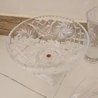 سرویس کریستال خورشیدی.جی سی سی.بوهمیا.گل پنبه ای|ظروف سرو و پذیرایی|قم, علی آباد|دیوار
