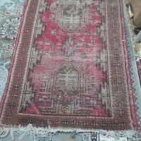 گلیم فرش قدیمی عتیقه قرمز ۵۵۰