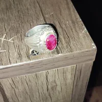 یاقوت برمه نقره مهردار رکاب جوندار قلمه زنی|جواهرات|کوهسار (البرز), |دیوار