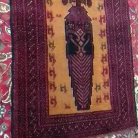 قالیچه ی دست بافت قدیمی ابعاد یک متر در یکونیم متر|فرش|گلستان (تهران), |دیوار