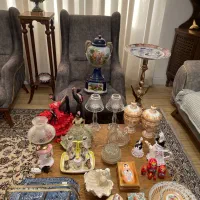 لمونژکریستال  چینی شکلات میوه قهوه آجیل خوری آنتیک