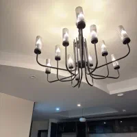دو عدد لوستر ۱۲ شاخه ال مدرن حباب خارجی