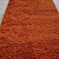 فرش پرز بلند نارنجی